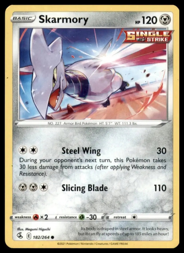 Skarmory 182/264 Swsh08: Fusion Strike Regular Pokemon - Pokémon Card Single
