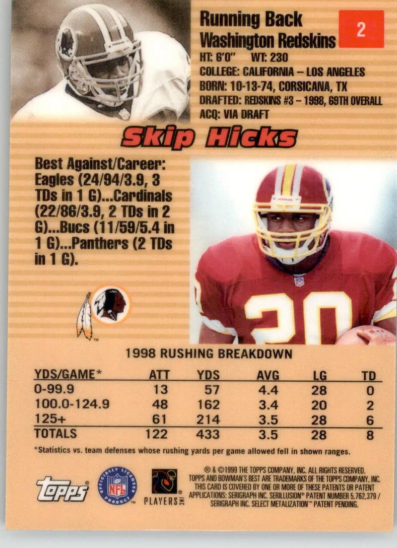 Skip Hicks - 1999 Bowman’s Best - #2 - Football