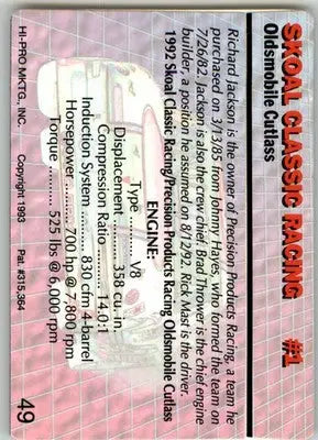 Skoal Classic Racing #1 - 1993 Action Packed - #49 - Racing - Racing Card Single