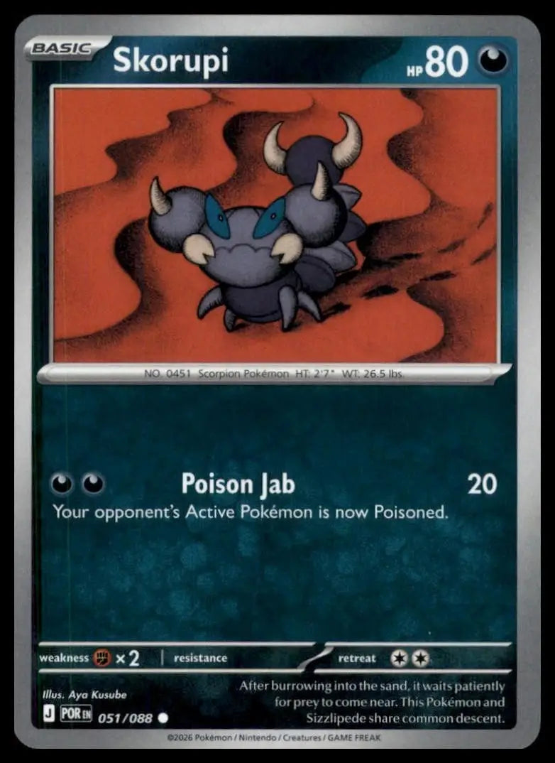 Skorupi 051/088 Me03: Perfect Order Regular - Pokémon Card Single