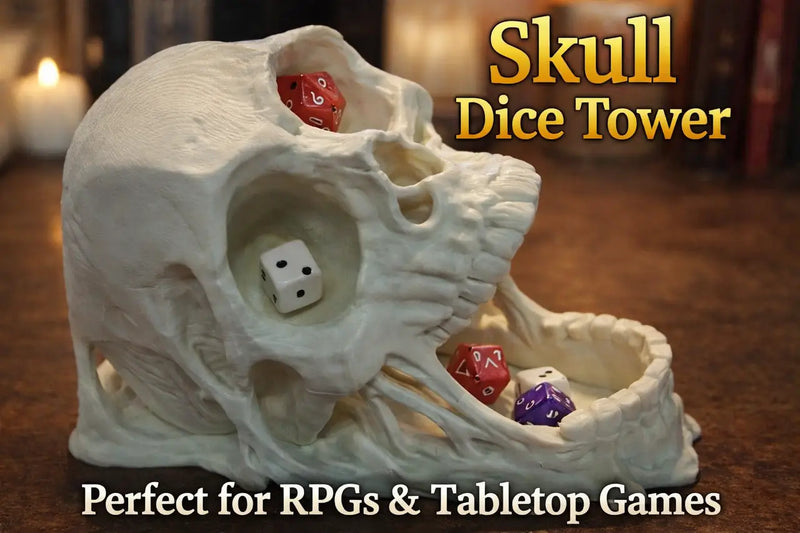 Skull Dice Tower Gothic DND RPG Tabletop Dice Roller 3D Dungeon Master Gift - Other