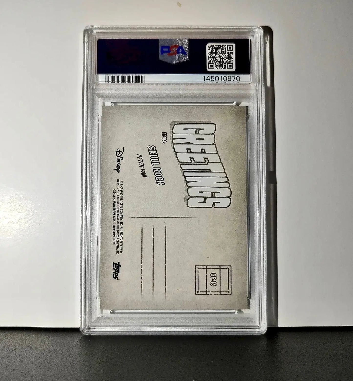 Skull Rock 2025 Topps Disney Wonder #GF-16 Greetings From Card Peter Pan PSA 10 - Non-Sports Card Single
