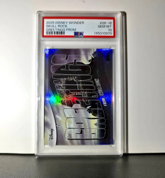 Skull Rock 2025 Topps Disney Wonder #GF-16 Greetings From Card Peter Pan PSA 10 - Non-Sports Card Single