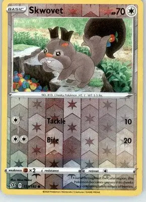 Skwovet - SWSH02: Rebel Clash - 151/192 - Reverse Holo LP - Pokémon Card Single