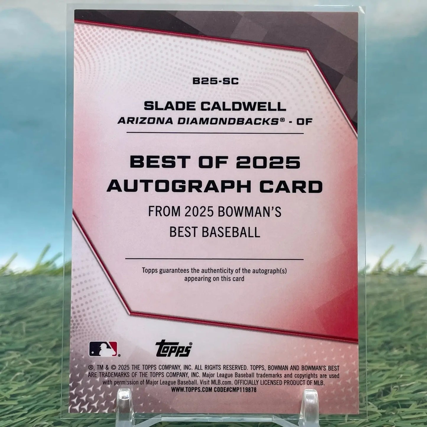 Slade Caldwell 2025 Bowman’s Best Auto B25-SC - Baseball Card Single