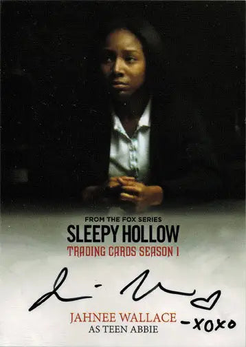 Autograph card of Jahnee Wallace as Teen Abbie from Sleepy Hollow Season 1