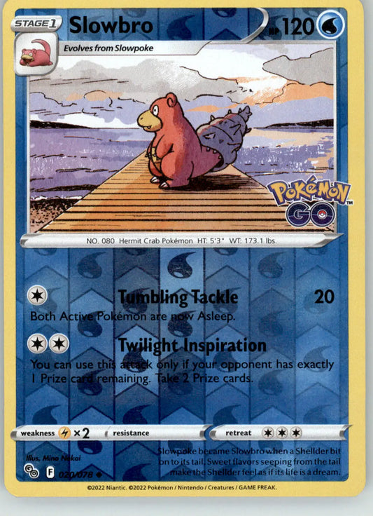 Slowbro - Pokemon GO - 020/078 - Reverse Holo LP Pokemon - Pokémon Card Single
