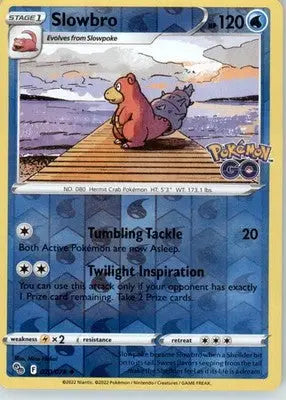 Slowbro - Pokemon GO - Reverse Holo LP - #020/078 - Pokémon Card Single