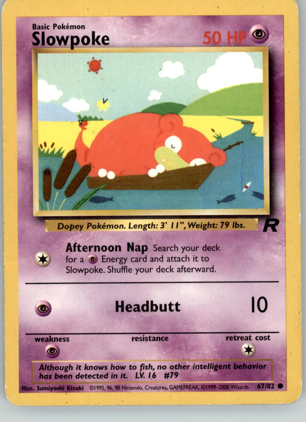 Slowpoke - Team Rocket - 67/82 - Unlimited HP Pokemon - Pokémon Card Single
