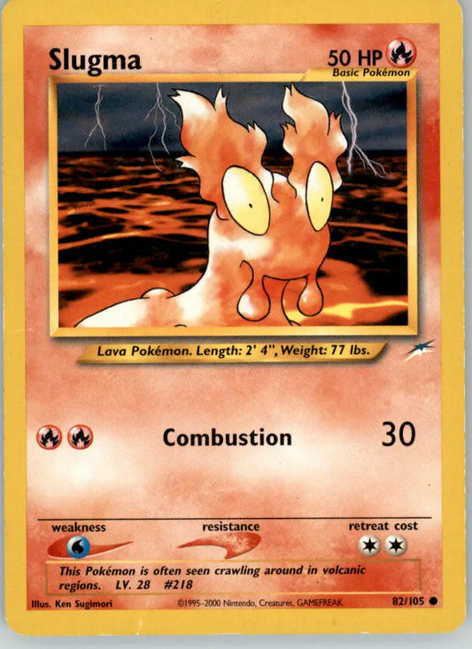 Slugma - Neo Destiny - 82/105 - Unlimited HP Pokemon - Pokémon Card Single