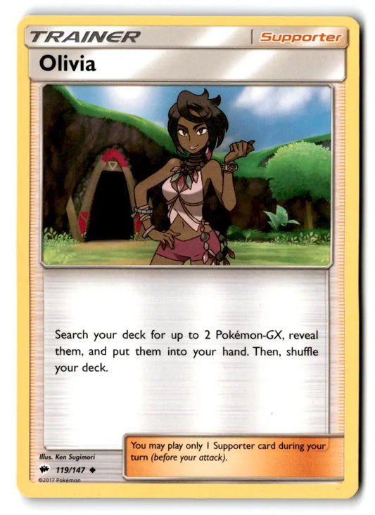 SM - Burning Shadows #119/147 Olivia - Pokémon Card Single