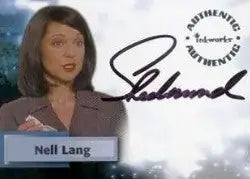 Autographed Smallville Season 2 Sarah-Jane Redmond Trading Card with dark-haired woman