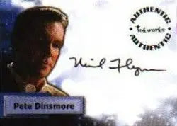 Autographed Smallville Season 3 Neil Flynn trading card with headshot in blue shirt