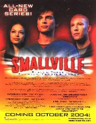 Promotional poster for Smallville Season 3 featured in trading card sell sheet