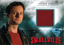 Smallville Seasons 7 thru 10 M17 Wardrobe Costume Card Zods Red Sweater - Entertainment Memorabilia