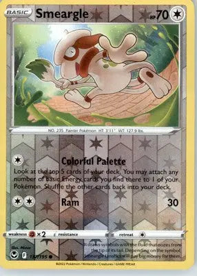 Smeargle - SWSH12: Silver Tempest - Reverse Holo LP - #137/195 - Pokémon Card Single