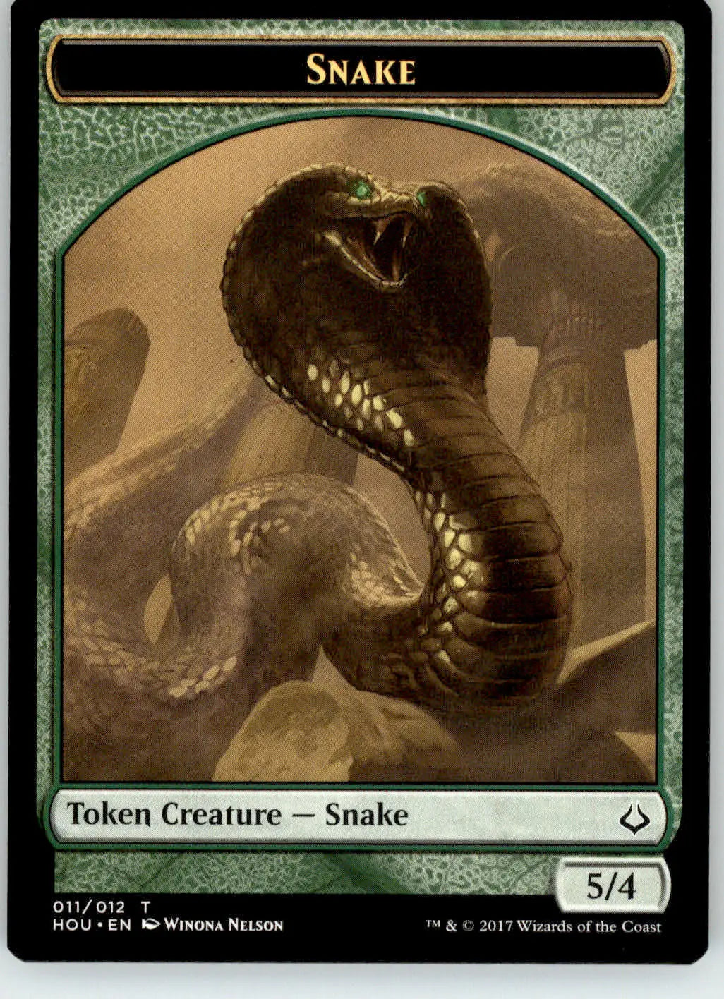Snake // Zombie Token - Hour of Devastation - 11 // 20 - NM Magic: The Gathering - Magic Card Single
