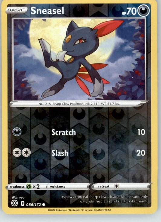 Sneasel - Brilliant Stars - 086/172 - Reverse Holo LP Pokemon - Pokémon Card Single