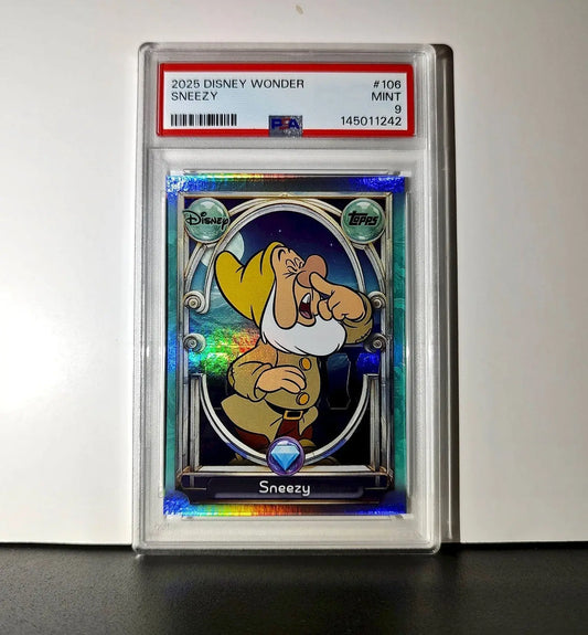 Sneezy 2025 Topps Disney #106 Diamond Card Snow White and the Seven Dwarfs PSA 9 - Non-Sports Card Single