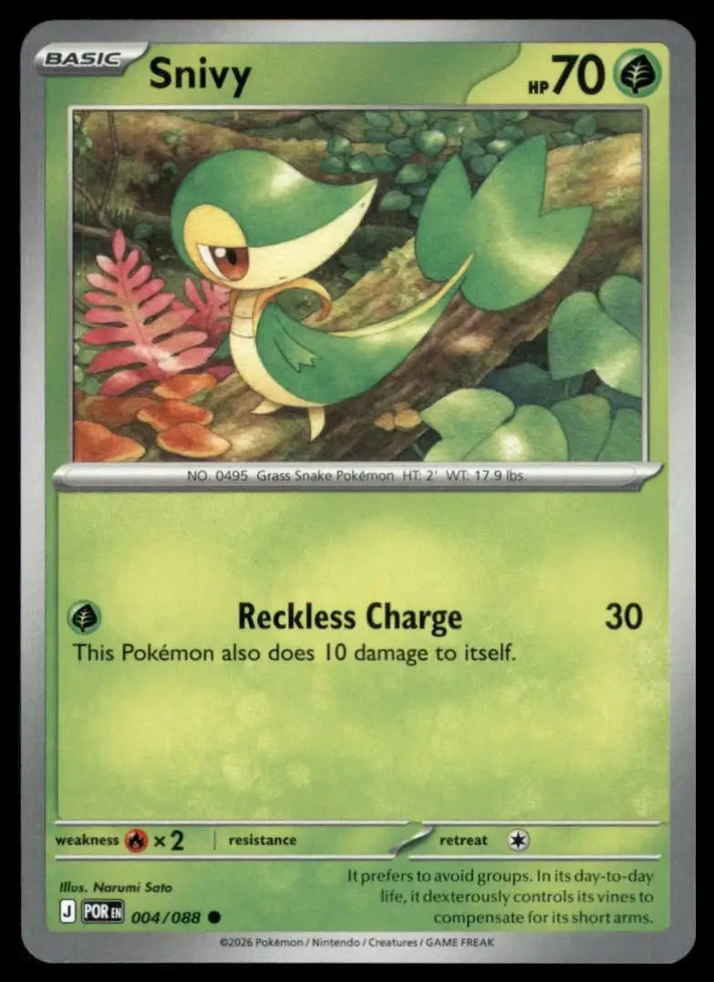 Snivy 004/088 Me03: Perfect Order Regular - Pokémon Card Single