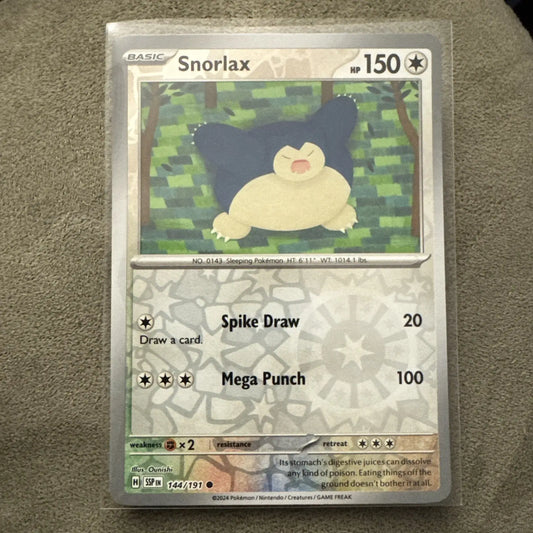 Snorlax Reverse Holo English Pokemon TCG BKBA723 - TCG Card Single