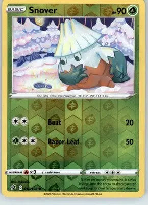 Snover - SWSH02: Rebel Clash - 012/192 - Reverse Holo LP - Pokémon Card Single