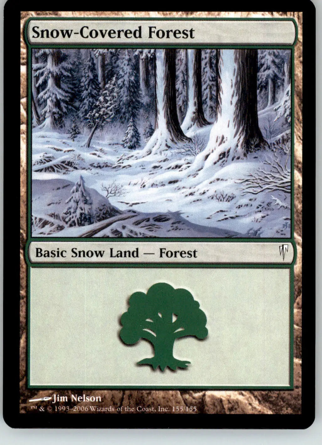Snow-Covered Forest - Coldsnap - 155 - LP Magic: The Gathering - Magic Card Single