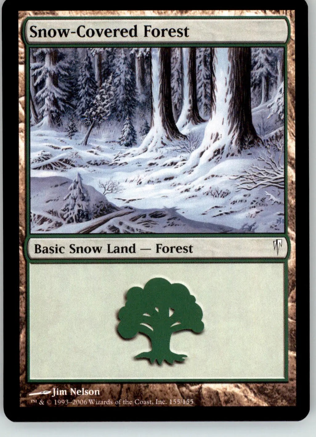 Snow-Covered Forest - Coldsnap - 155 - NM Magic: The Gathering - Magic Card Single