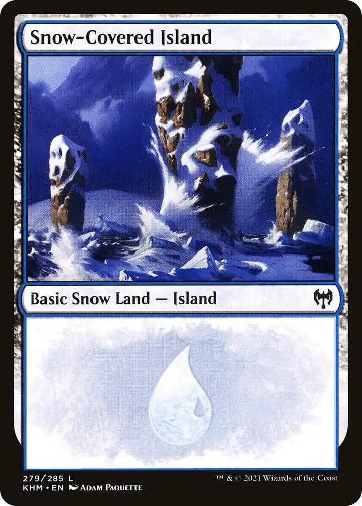 Snow-Covered Island (279) - Kaldheim - 279 - Foil NM Magic: The Gathering - Magic Card Single