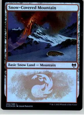 Snow-Covered Mountain (282) - Kaldheim - 282 - Foil NM Magic: The Gathering - Magic Card Single