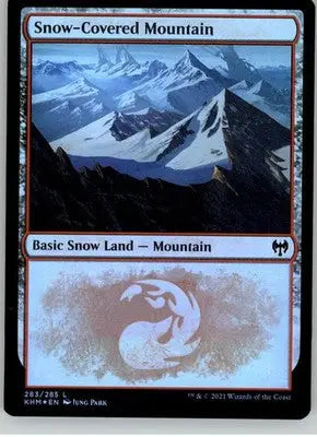 Snow-Covered Mountain (283) - Kaldheim - 283 - Foil NM Magic: The Gathering - Magic Card Single