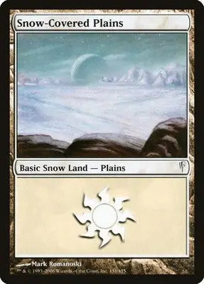 Snow-Covered Plains - Coldsnap - 151 - MP Magic: The Gathering - Magic Card Single