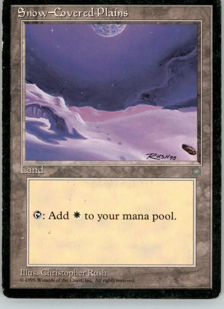 Snow-Covered Plains - Ice Age - 350 - HP Magic: The Gathering - Magic Card Single