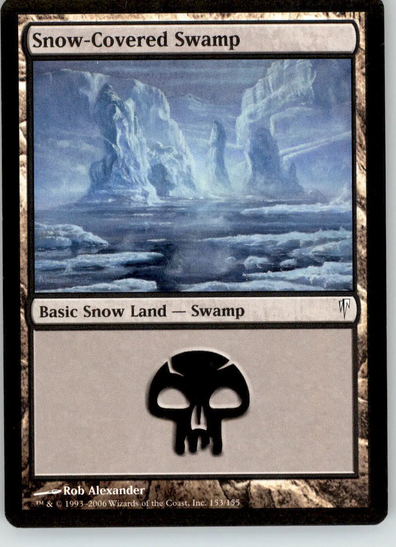 Snow-Covered Swamp - Coldsnap - 153 - LP Magic: The Gathering - Magic Card Single