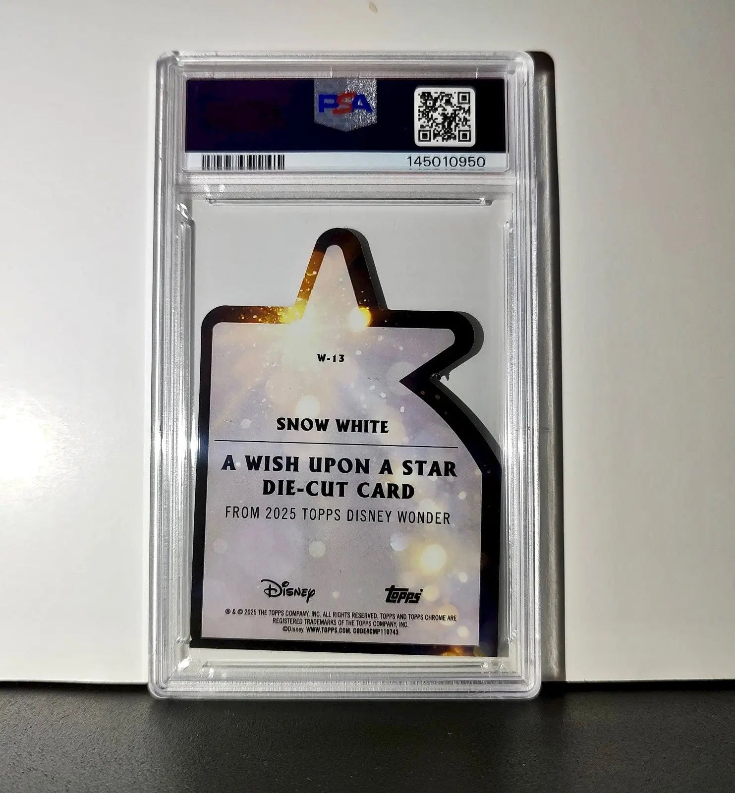 Snow White 2025 Topps Chrome Disney #W-13 Wish Upon A Star Die Cut Card PSA 9 - Non-Sports Card Single