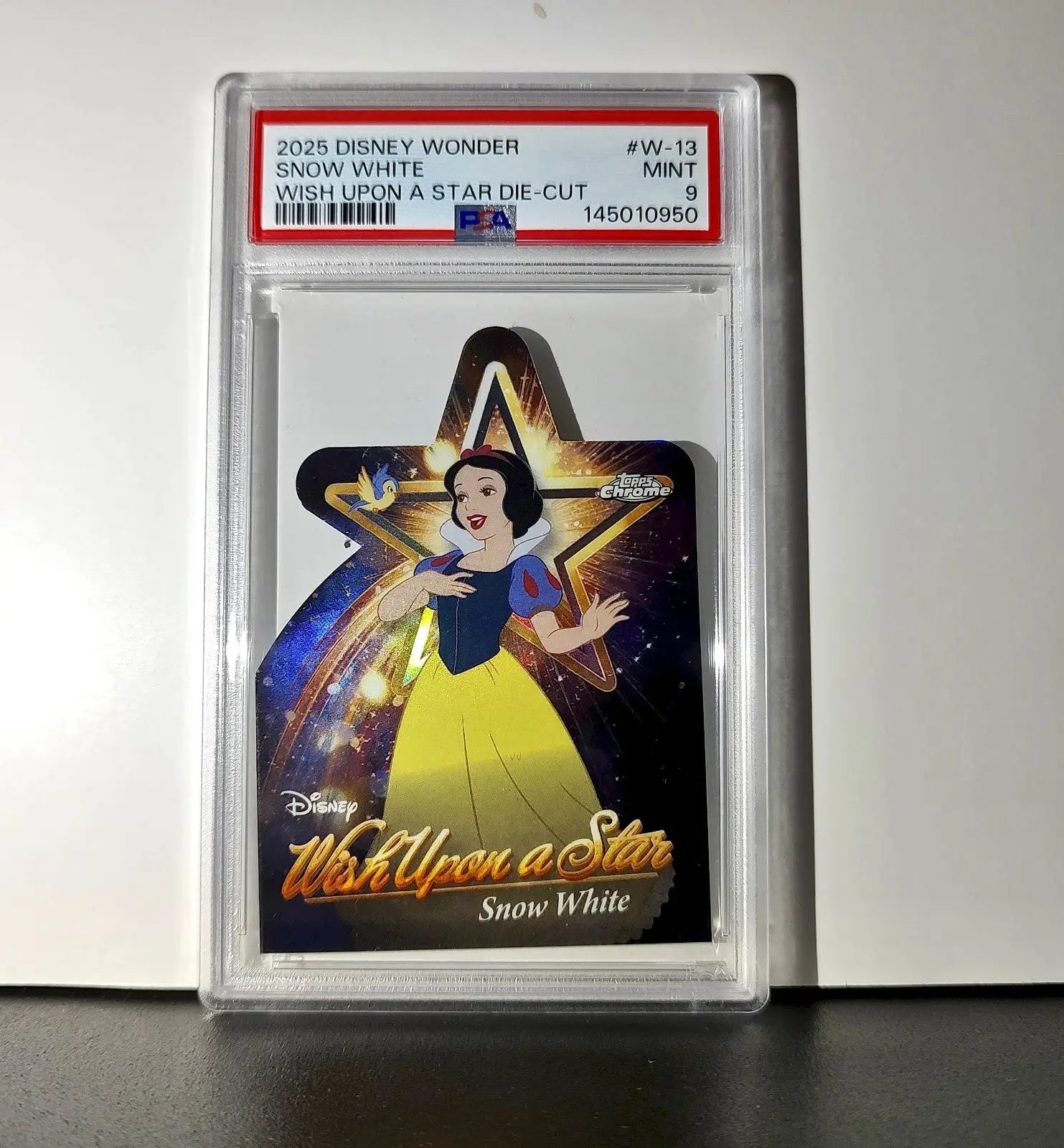Snow White 2025 Topps Chrome Disney #W-13 Wish Upon A Star Die Cut Card PSA 9 - Non-Sports Card Single
