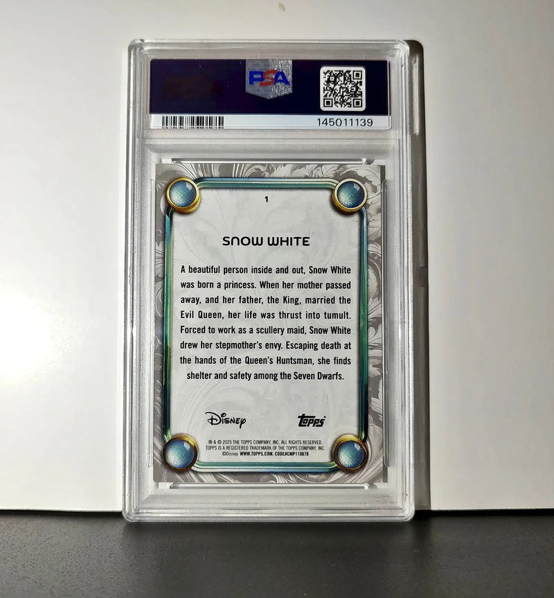 Snow White 2025 Topps Disney #1 Winter Snow White and the Seven Dwarfs PSA 9 - Non-Sports Card Single