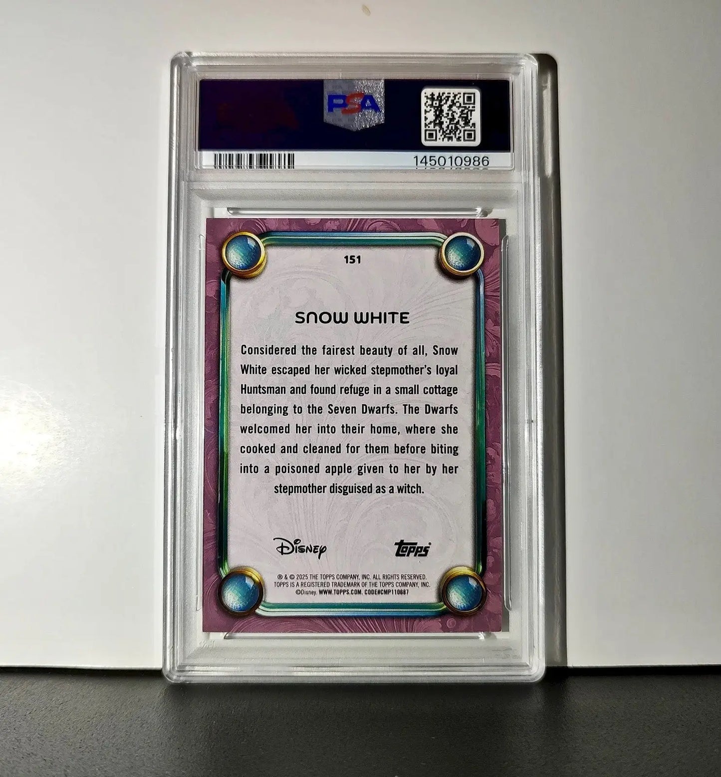 Snow White 2025 Topps Disney Cartoon Princess #151 Card PSA 9 - Non-Sports Card Single