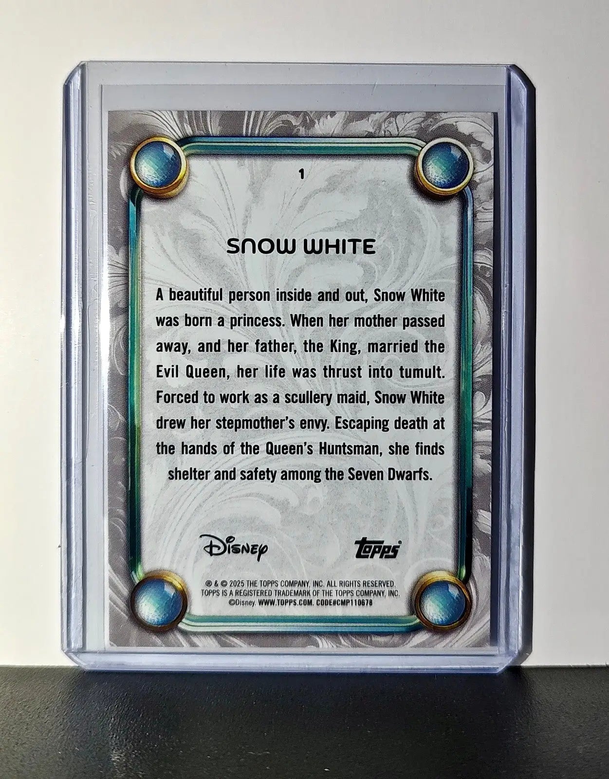 Snow White 2025 Topps Disney Wonder #1 Card Snow White and the Seven Dwarfs