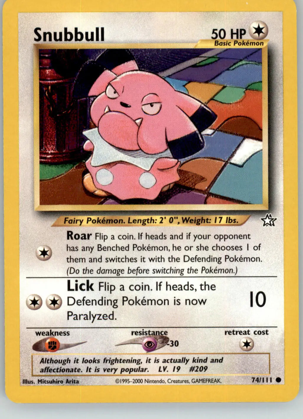 Snubbull - Neo Genesis - 74/111 - Unlimited LP Pokemon - Pokémon Card Single