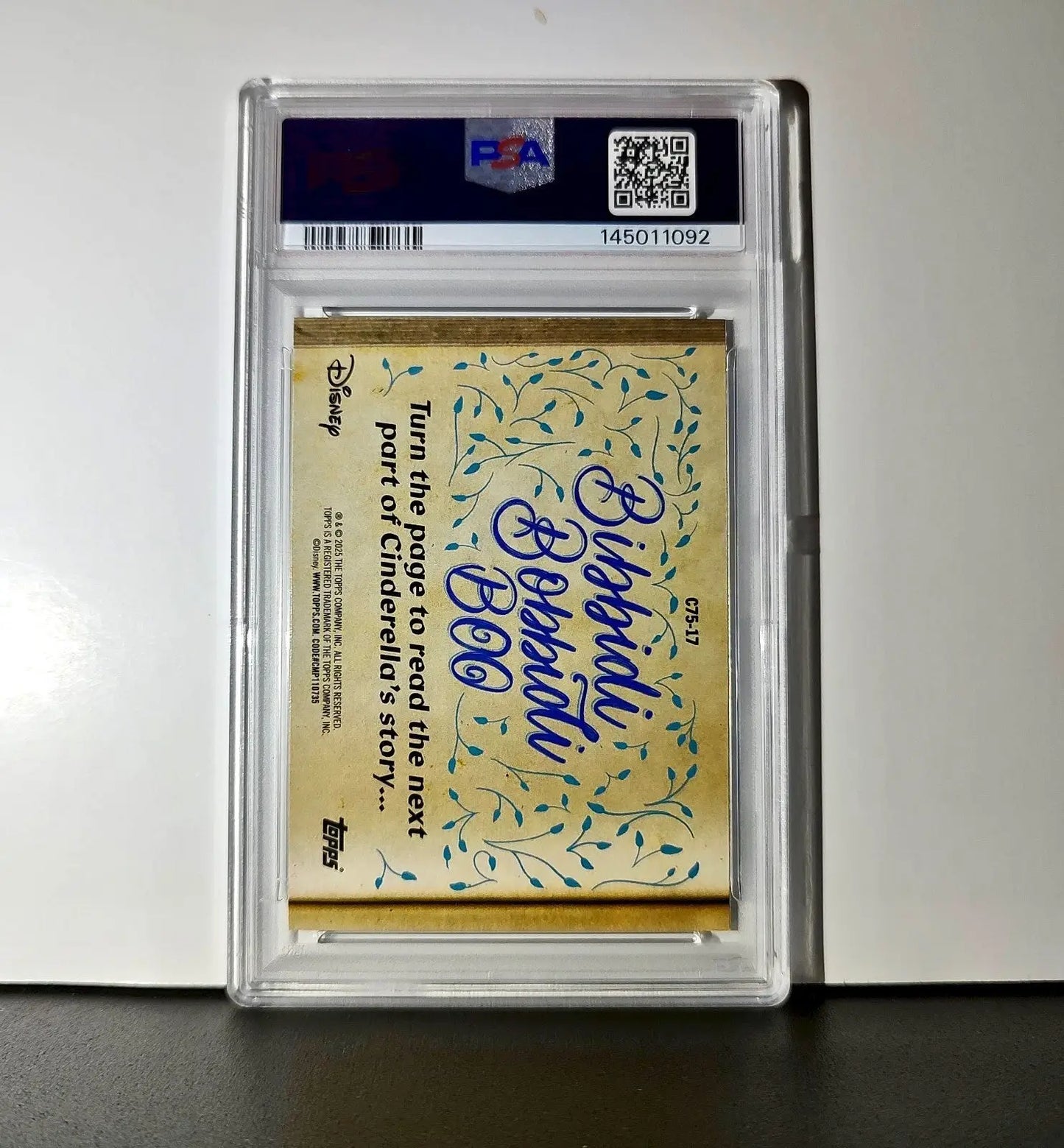 So this is love 2025 Topps Disney #C75-17 Card Cinderella 75th Story PSA 10 - Non-Sports Card Single