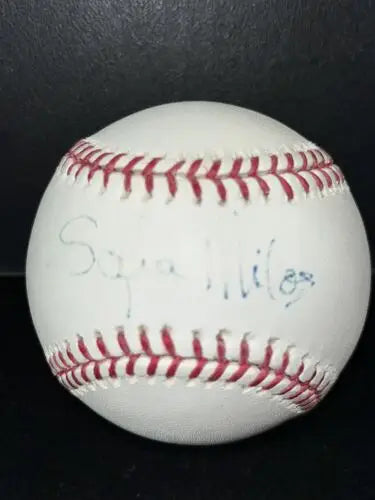 Sofia Milos Signed Autographed Baseball from CSI: Miami perfect for trading cards collectors