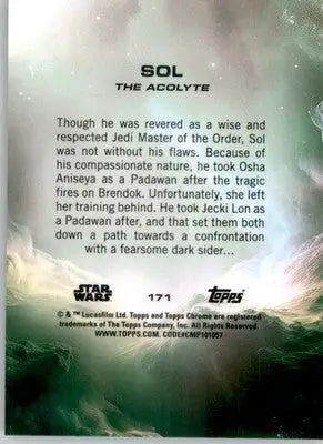 Sol - 2025 Topps Chrome Star Wars - #171 - Non_sport - Star Wars Card Single