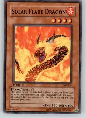 Solar Flare Dragon - Ancient Sanctuary - AST-032 - Heavily Played - Yu-Gi-Oh! Card Single