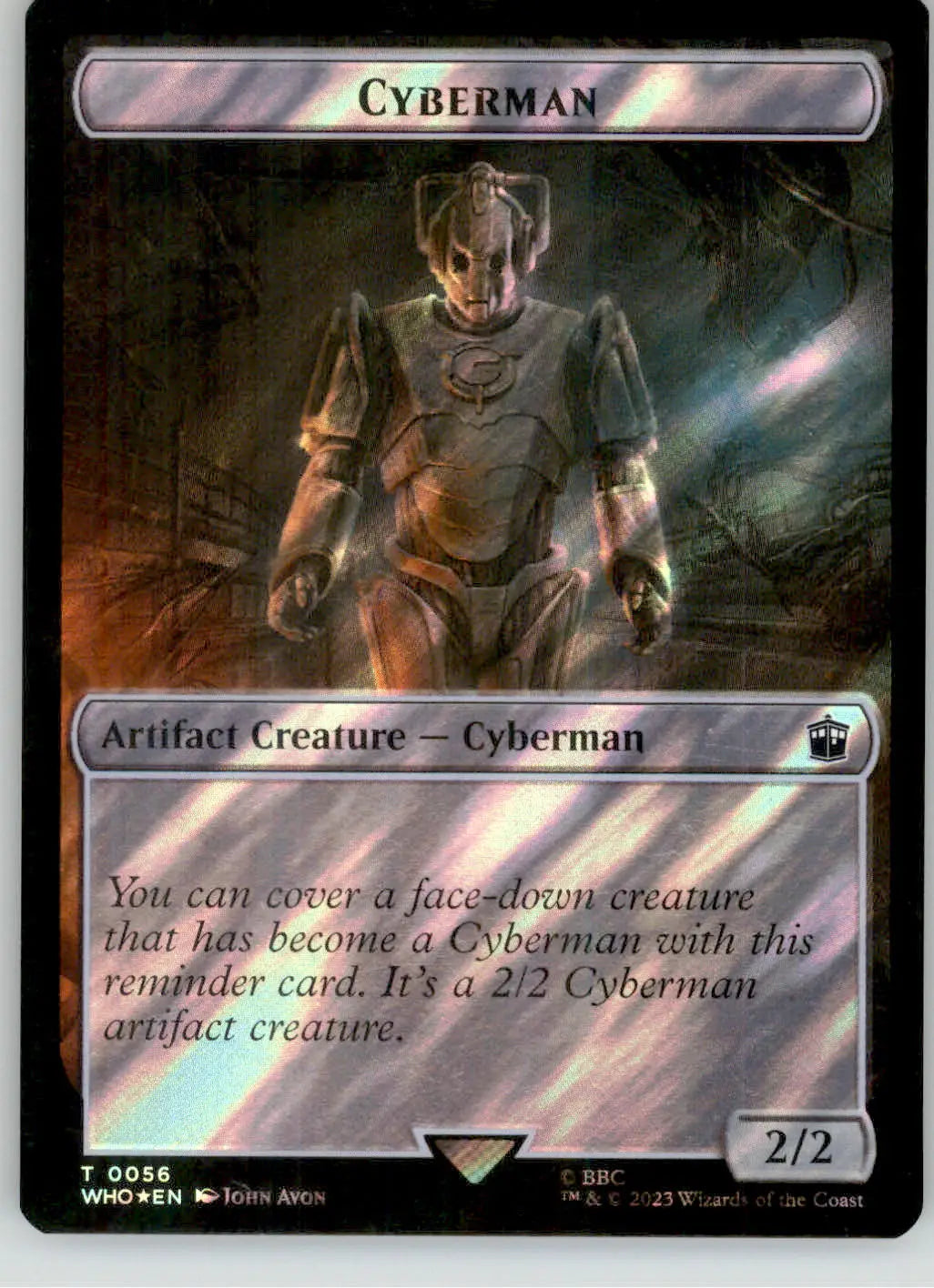 Soldier // Cyberman Token - Universes Beyond: Doctor Who - Surge Foil NM - Non-Sports Card Single