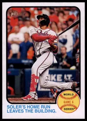 Soler’s Home Run Leaves the Building 2022 Topps Heritage #209 Atlanta Braves - Baseball Card Single