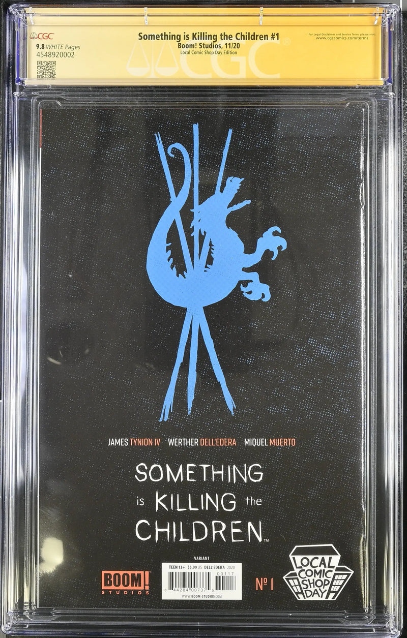 SOMETHING IS KILLING CHILDREN #1 LCSD 2020 FOIL CGC 9.8 Signed Dell’Edera Tynion 2 - Comic Book