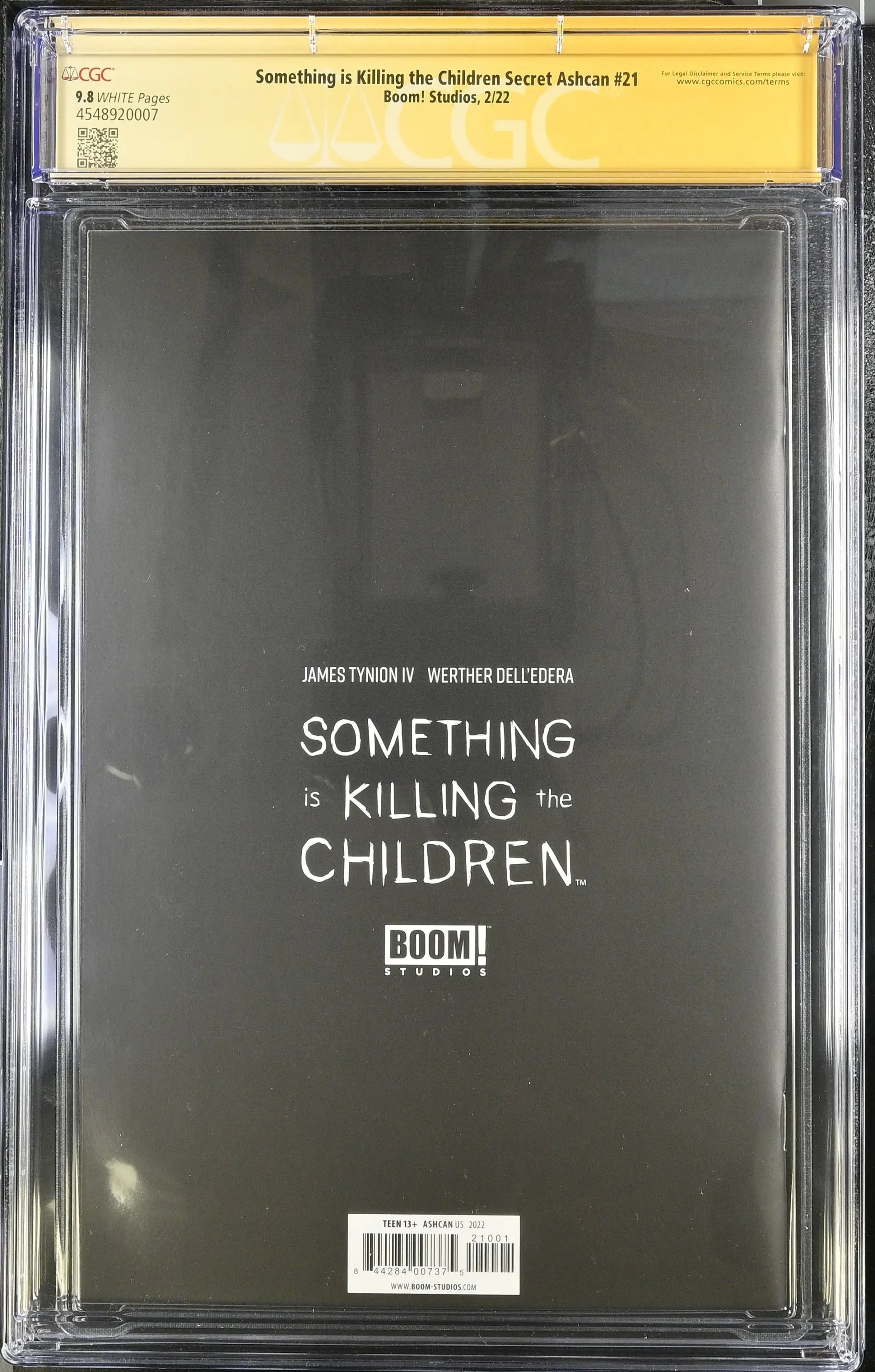 SOMETHING IS KILLING CHILDREN #21 Secret Ashcan CGC 9.8 Signed Dell’Edera Tynion - 07 - Comic Book