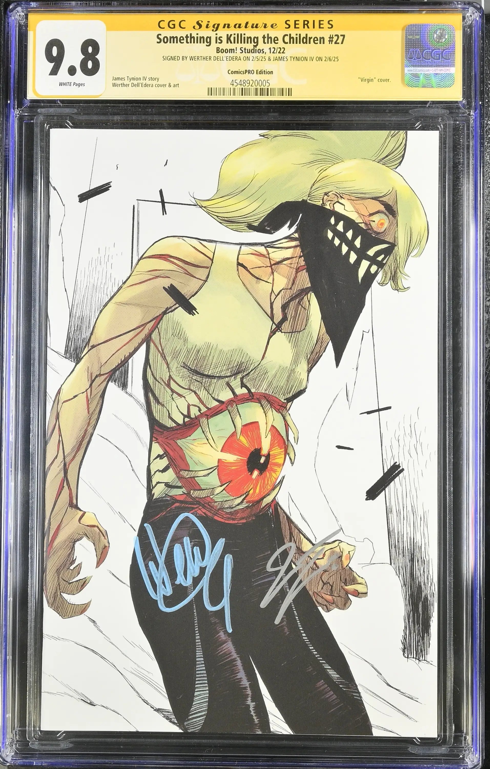 SOMETHING IS KILLING CHILDREN #27 ComicsPro CGC 9.8 Signed Dell’Edera Tynion - Comic Book