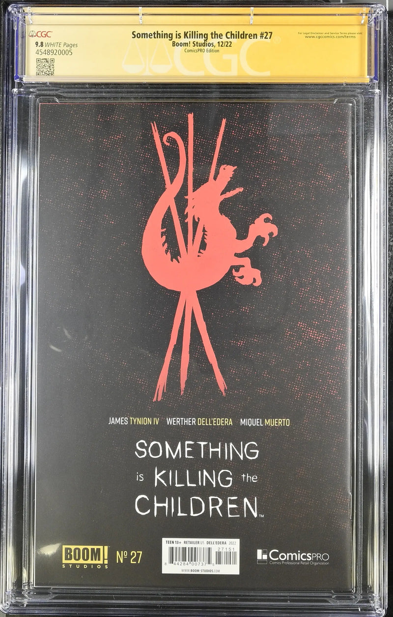 SOMETHING IS KILLING CHILDREN #27 ComicsPro CGC 9.8 Signed Dell’Edera Tynion - Comic Book